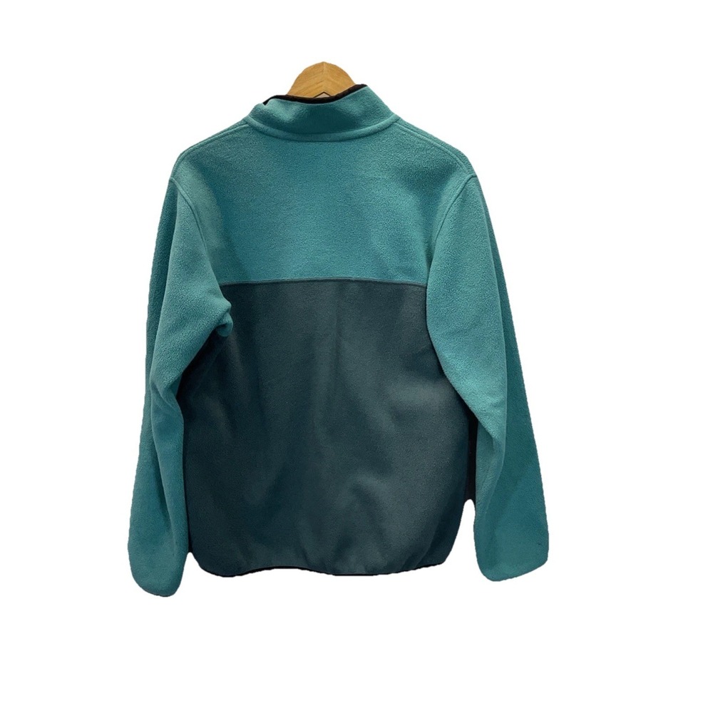 Patagonia Synchilla Womens L Teal Green Snap T Fleece Pullover Hiking Camping - Picture 2 of 11